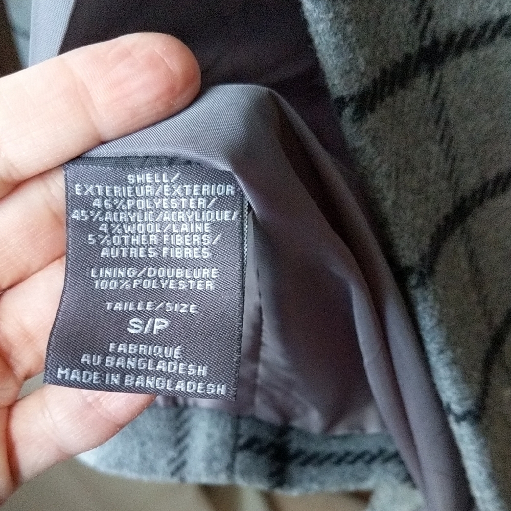 Checkered Trench Coat Small - Picture 4 of 7
